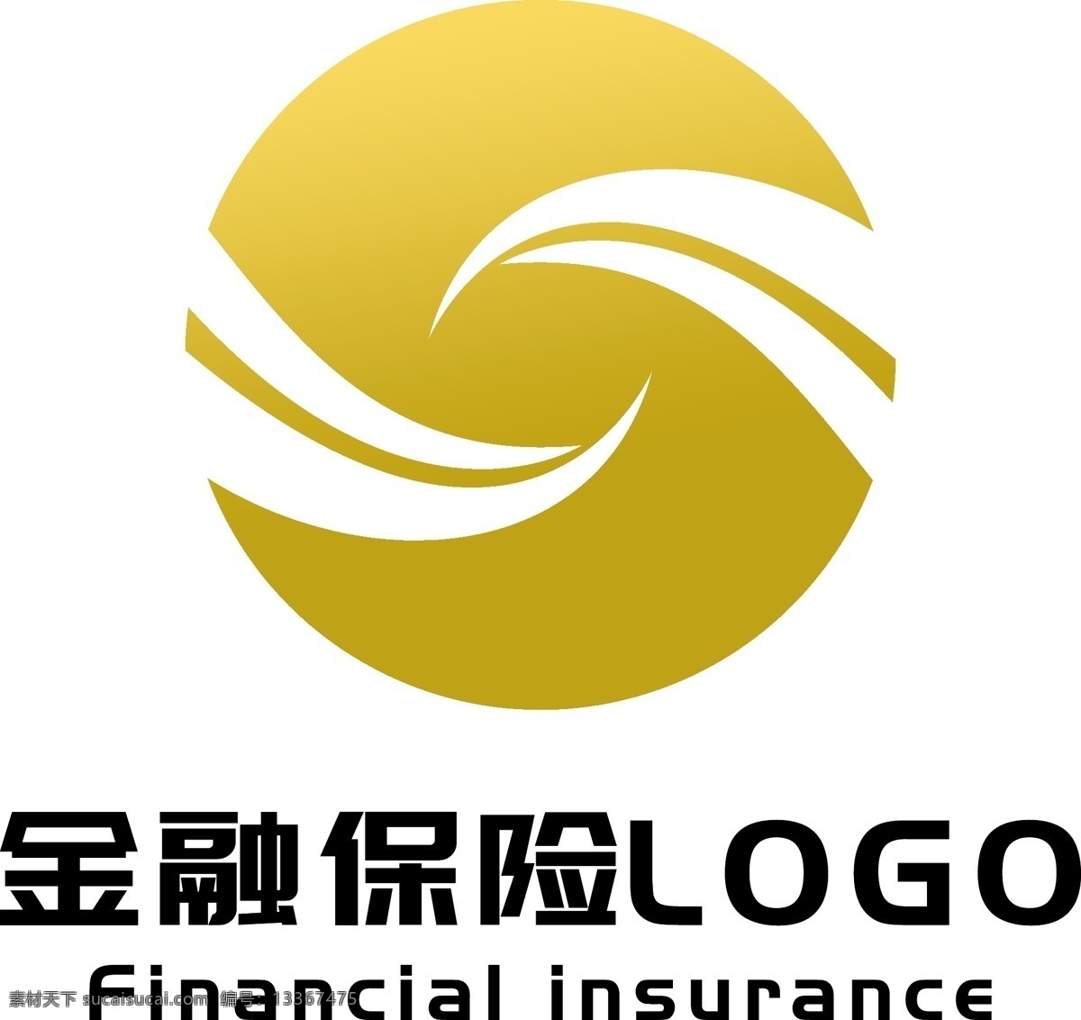 圆形 金融 行业 金色 logo 大气 气质 矢量