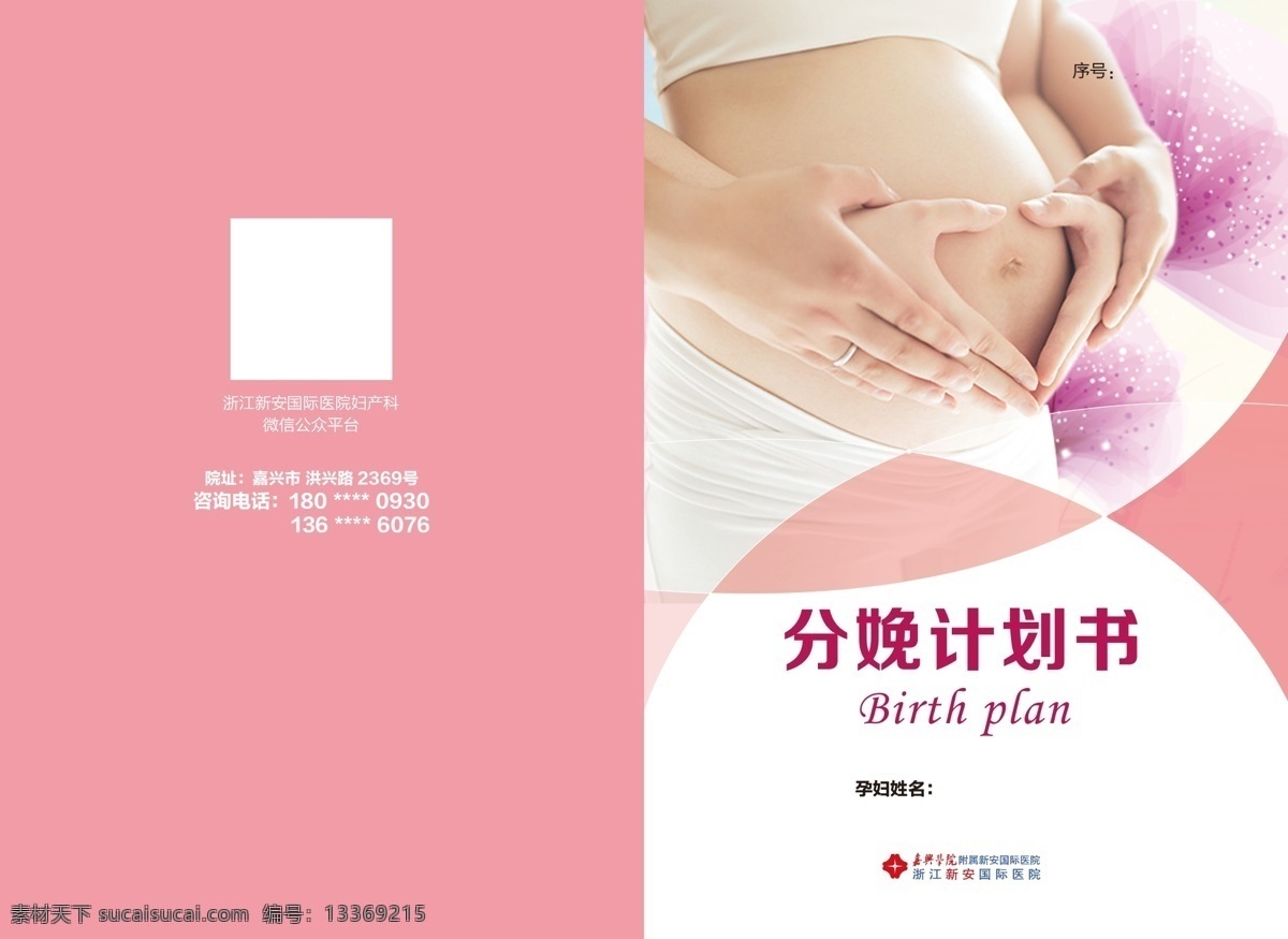 分娩计划书 孕妇 分娩 计划书 粉色 封面 生活百科 医疗保健