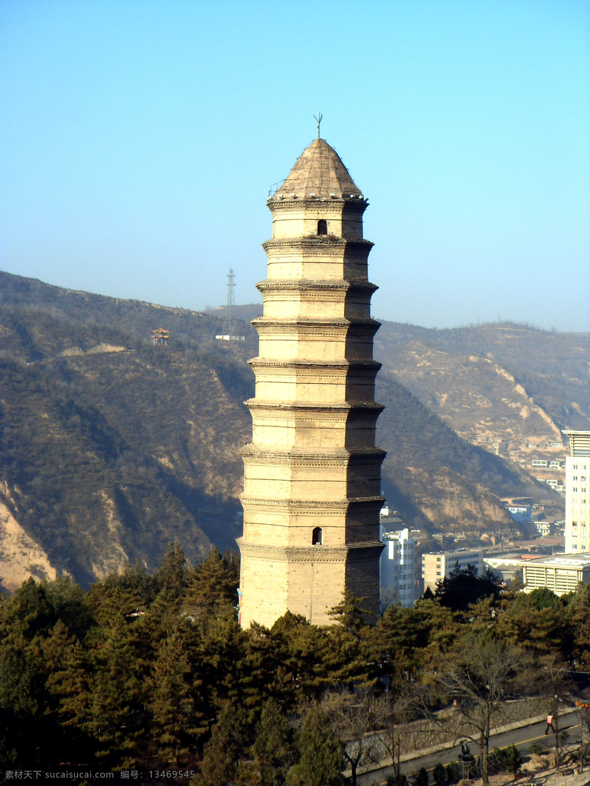 延安宝塔山宝塔素材图片下载-素材编号13469545-素材天下图库