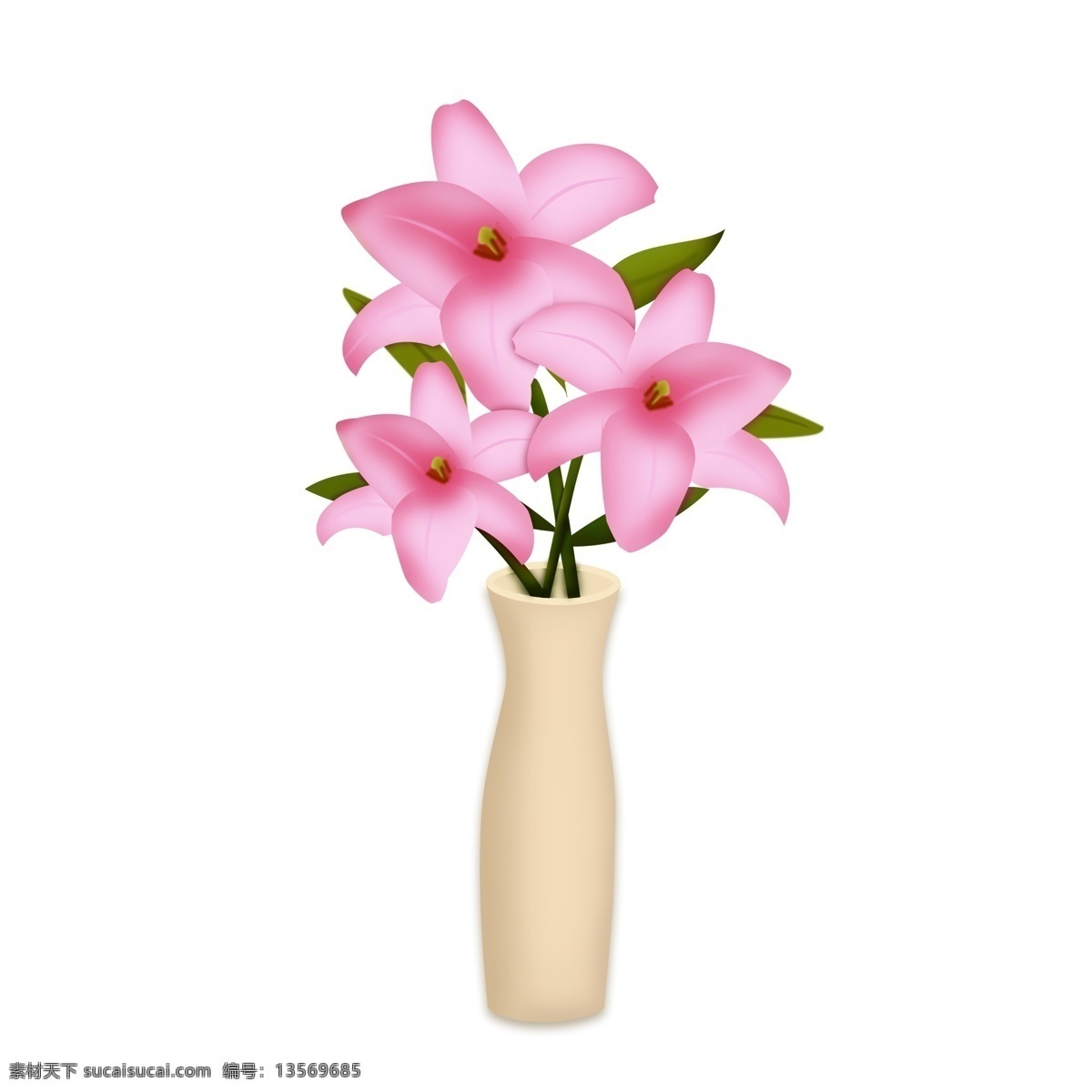 浪漫 百合 花束 花瓶 插花 花艺 束 粉色 一束百合 粉色百合 香水百合 房间装饰