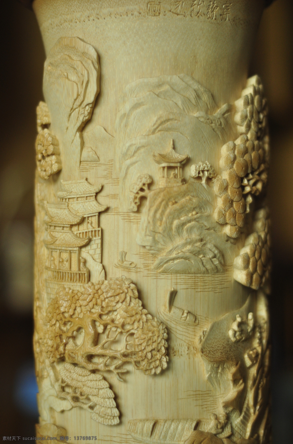 竹雕 竹筒 雕刻 江安 竹艺 文化艺术 传统文化