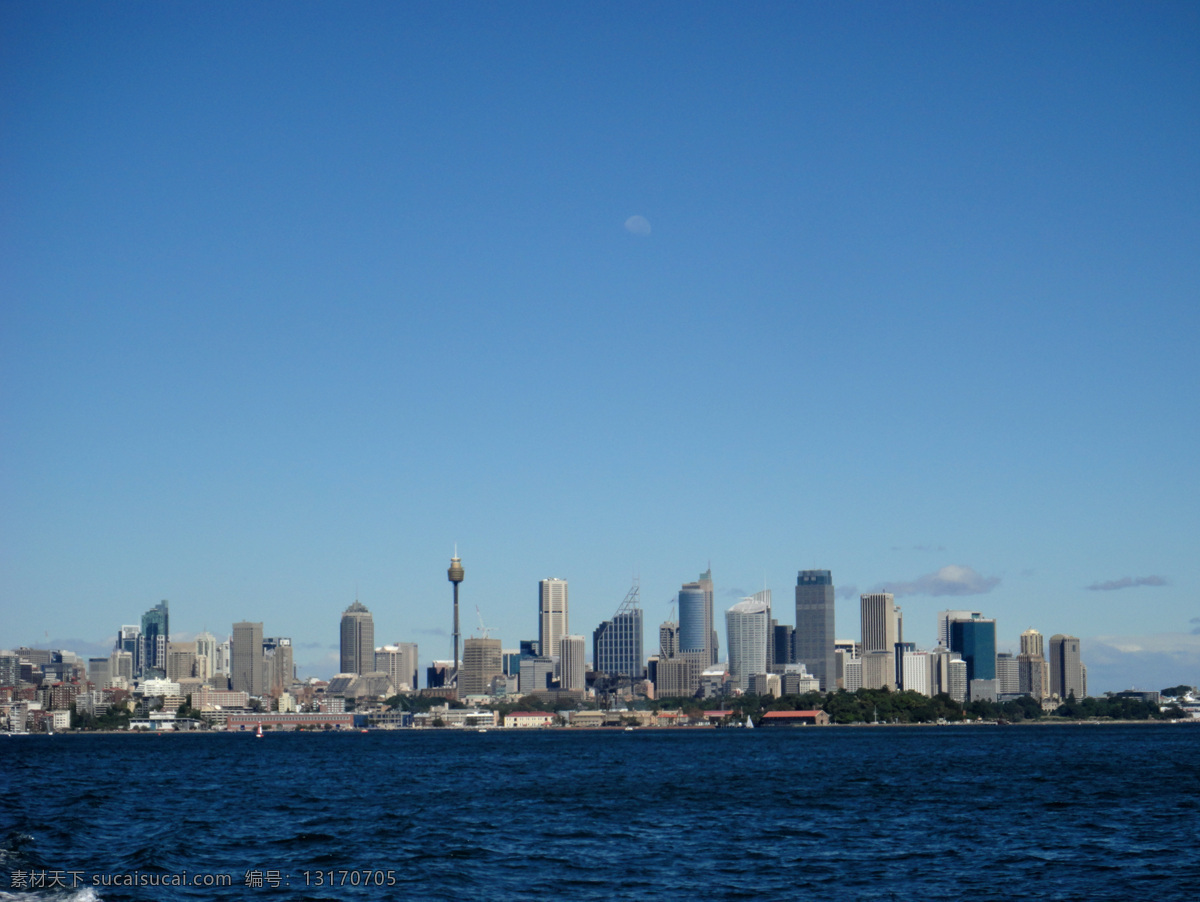 风景 国外风景 国外旅游 海景 海湾 蓝天 旅游摄影 宛如海市蜃楼 文森湾 悉尼海景 如梦如幻 岸边建筑 平静的海 悉尼 文森 湾 风光 生活 旅游餐饮