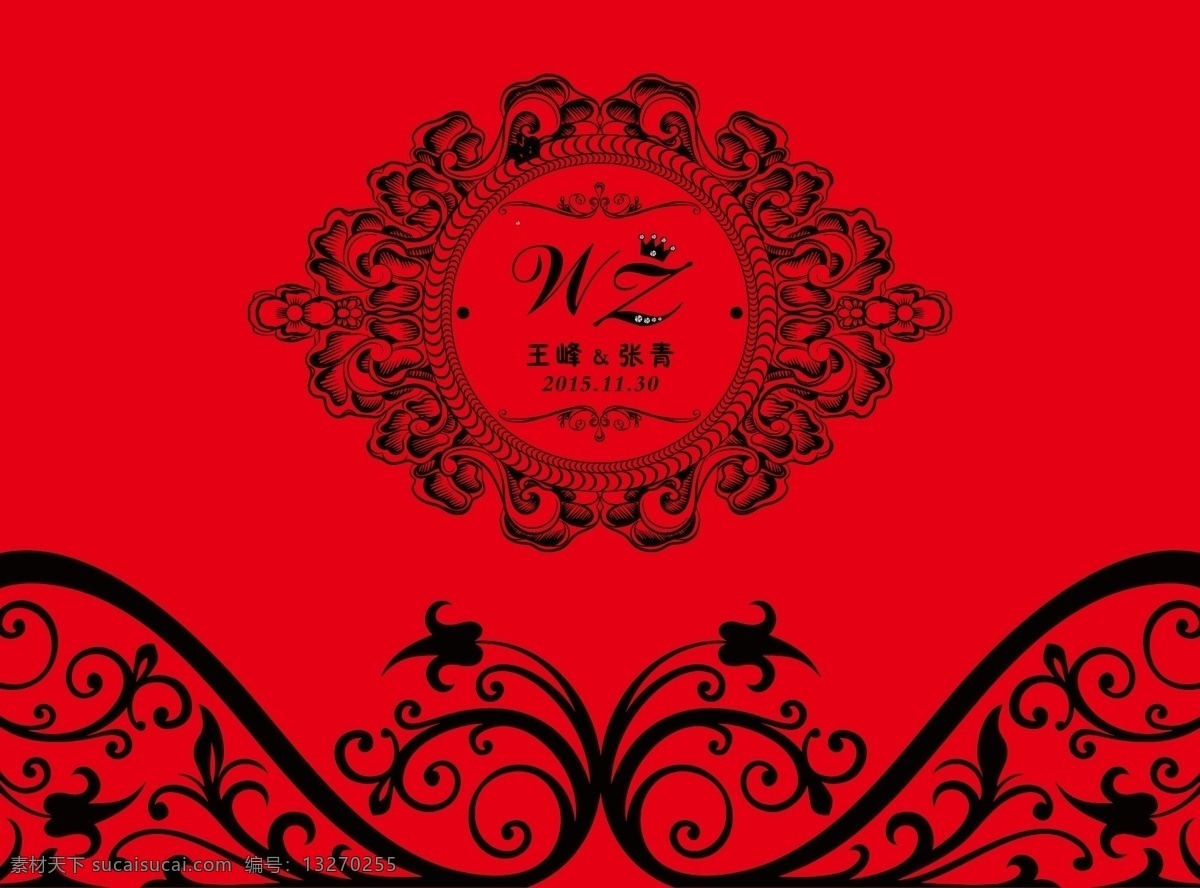 红色喜庆背景 花纹背景 烂漫背景 欧式背景 高档海报 设计源文件