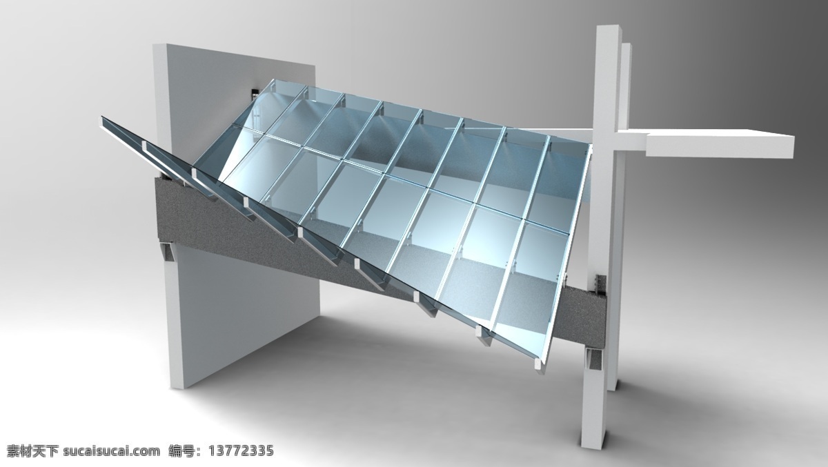 三维 结构 冠 层 钢 玻璃 钢铁 建筑 侯爵夫人 冠层 3d模型素材 建筑模型