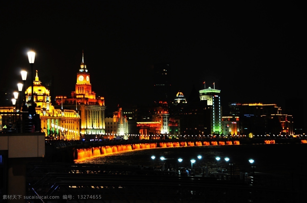 高清晰 旅游摄影 上海 上海滩 夜景 高质量 旅游随手拍 psd源文件