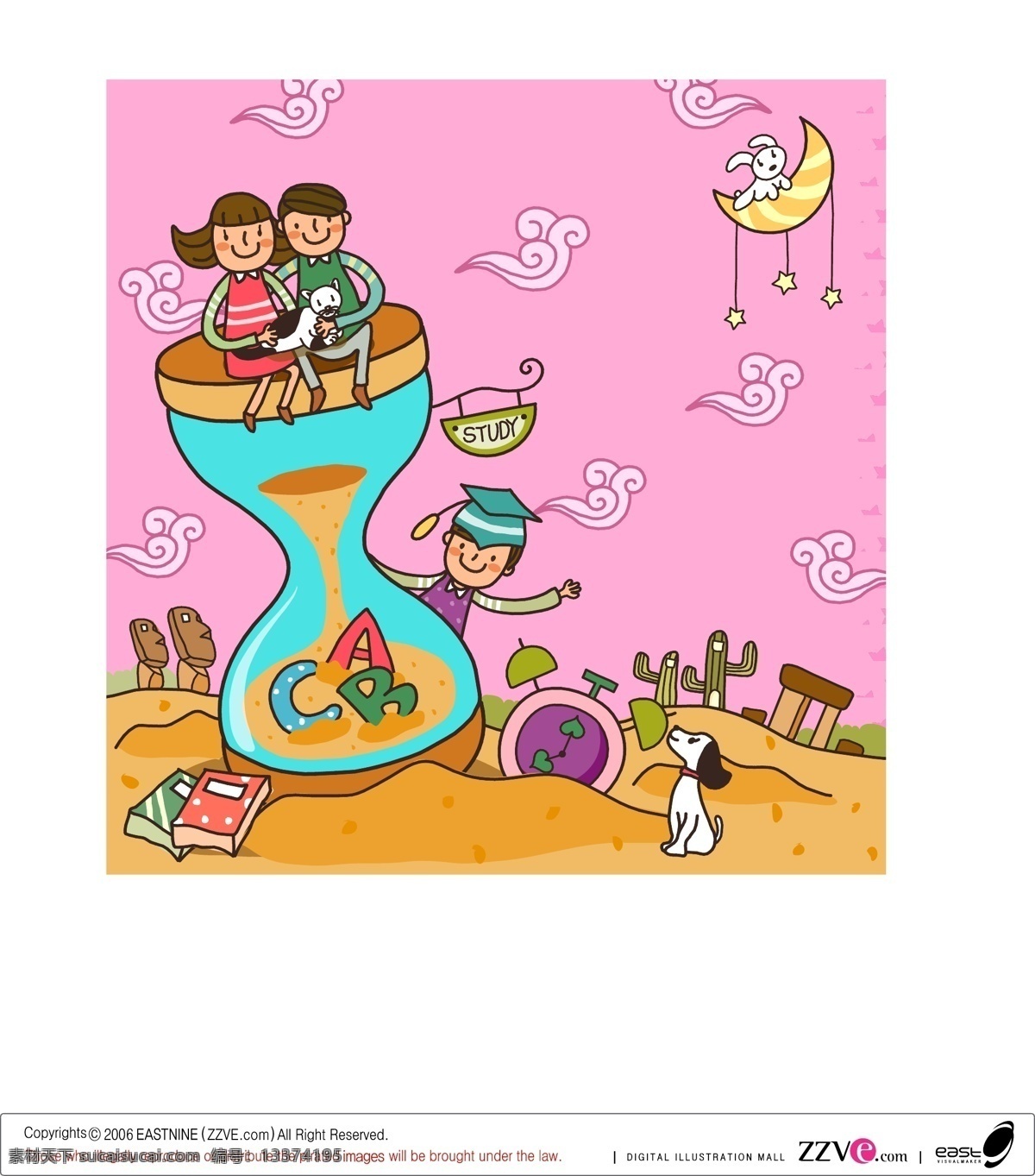 爱情 儿童 儿童插画 儿童绘画 儿童世界 卡通插画 卡通人物 卡通设计 沙漏矢量素材 沙漏模板下载 沙漏 时间 情侣 遨游天空 沙漠 快乐儿童 快乐时光 卡通形象 幼儿绘画 矢量 插画集