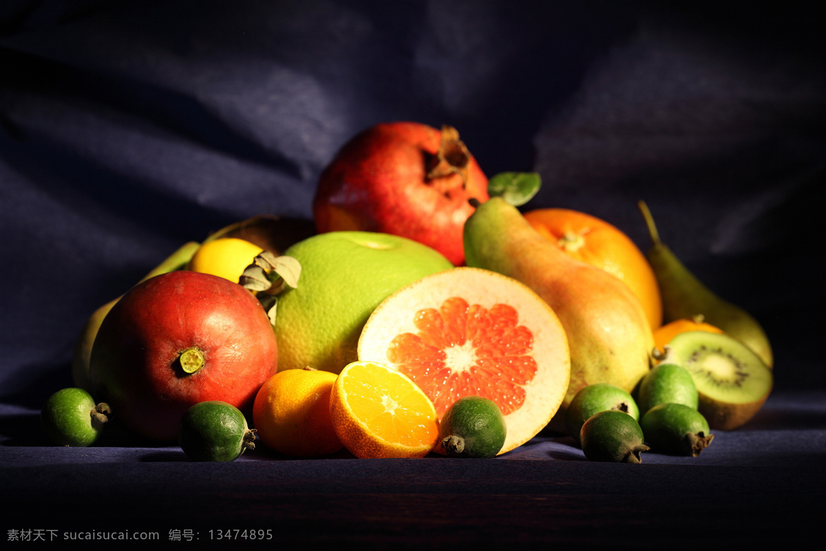 新鲜 水果 静物 橙子 梨 芒果 石榴 柚子 猕猴桃 新鲜水果 水果摄影 果实 水果图片 餐饮美食