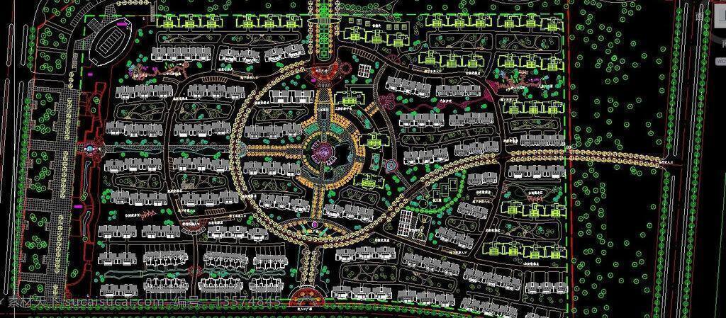 cad cad设计图 道路 规划 规划设计 景观 小区 小区规划 源文件 模板下载 dwg 3d模型素材 cad施工图