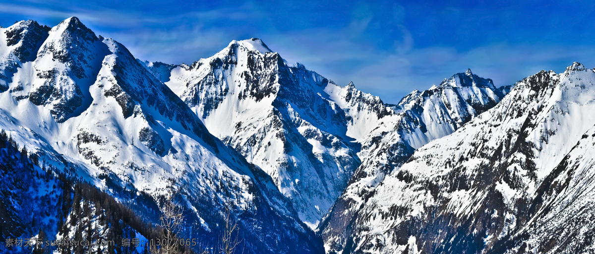 阿尔卑斯山脉 阿尔卑斯 雪山 积雪 山 山峰 崇山峻岭 自然景观 山水风景