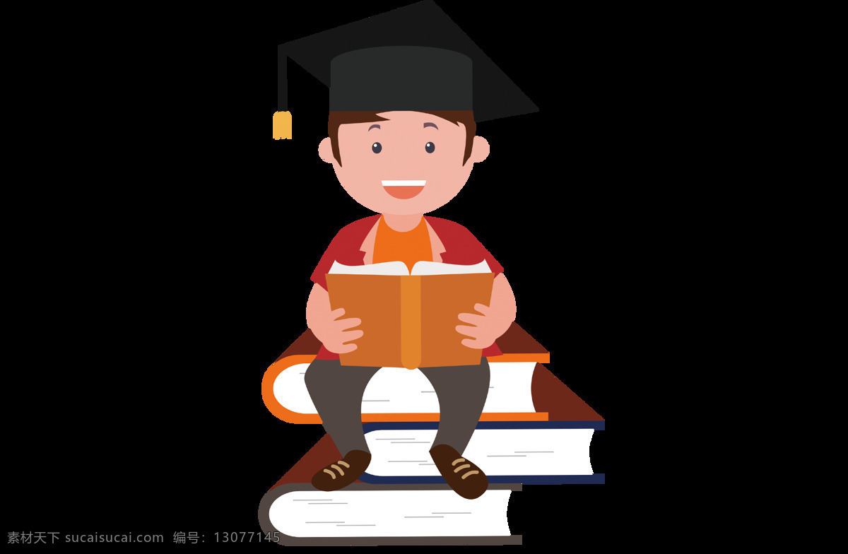 手绘 学士 帽 毕业 元素 卡通 毕业季 学士帽 书籍 阅读 png元素 免抠元素 透明元素