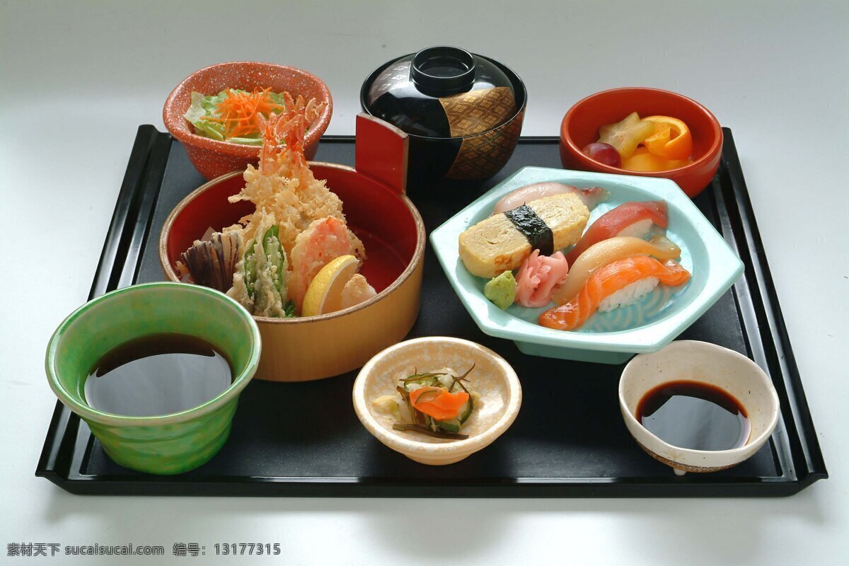 日本 天 妇 罗 寿司 套餐 餐饮美食 传统美食 美食 天妇罗 炸虾 psd源文件 餐饮素材