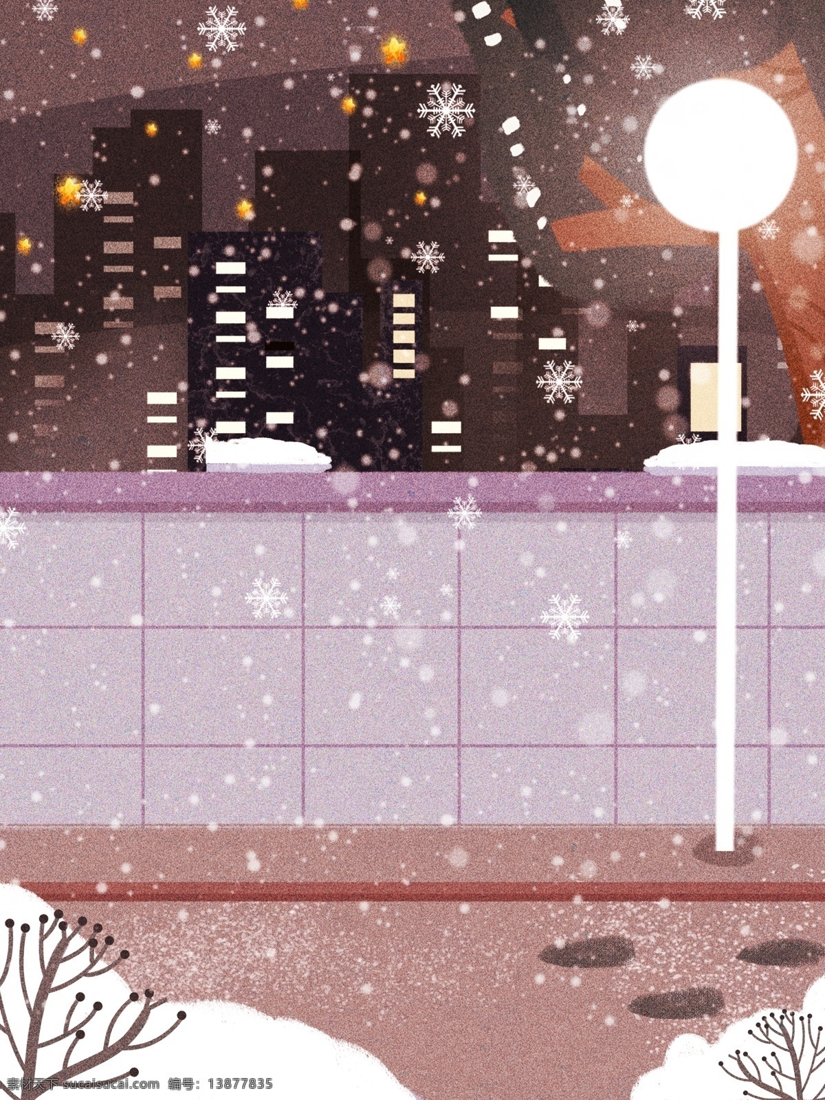 唯美 冬季 街道 背景 冬天 广告背景 背景图 创意 路灯 街景 下雪 通用背景 背景展板 特邀背景 促销背景 背景展板图