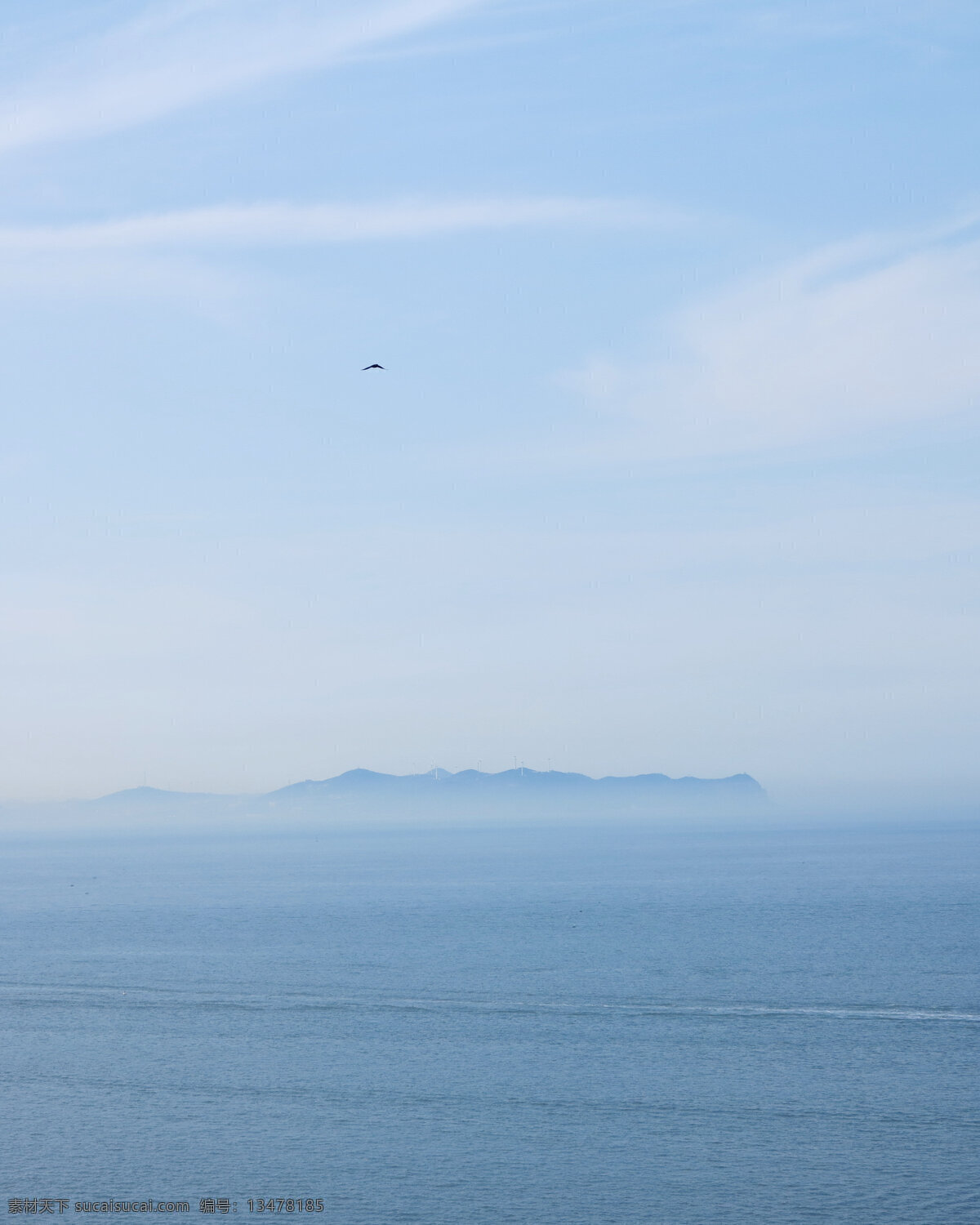海天一色 山东 蓬莱 海边 蓝色 风景 自然景观 山水风景