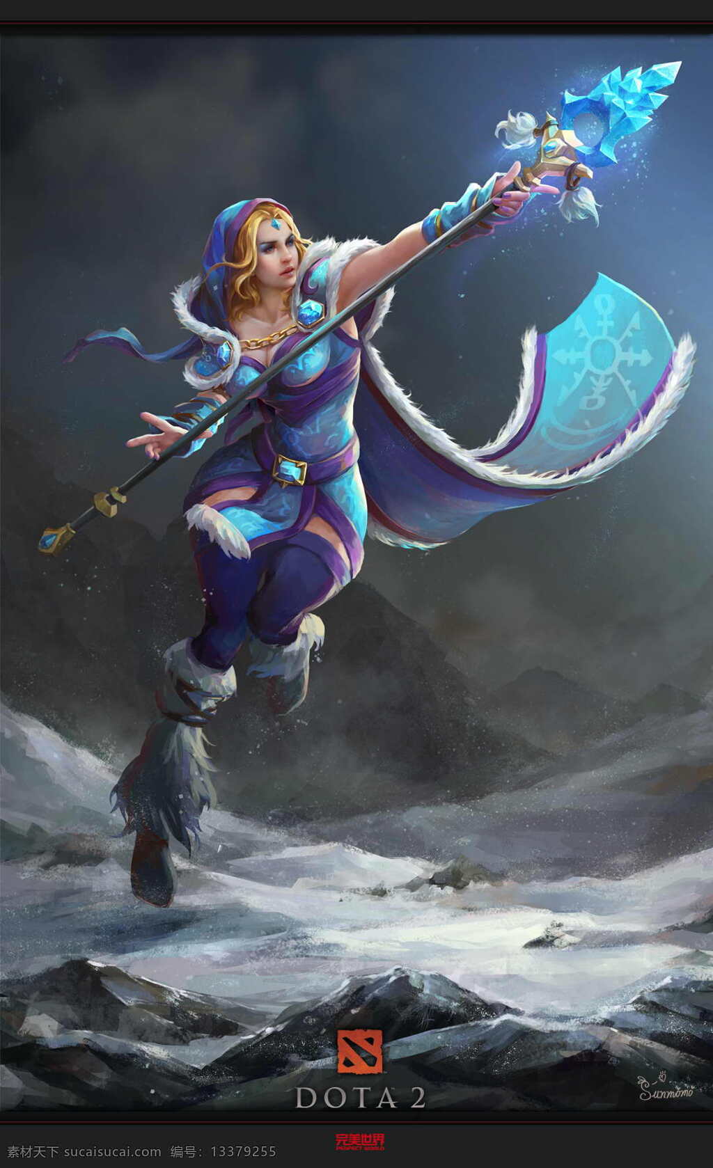 水晶室女 dota dota2 冰女 屏纸 动漫人物 动漫动画
