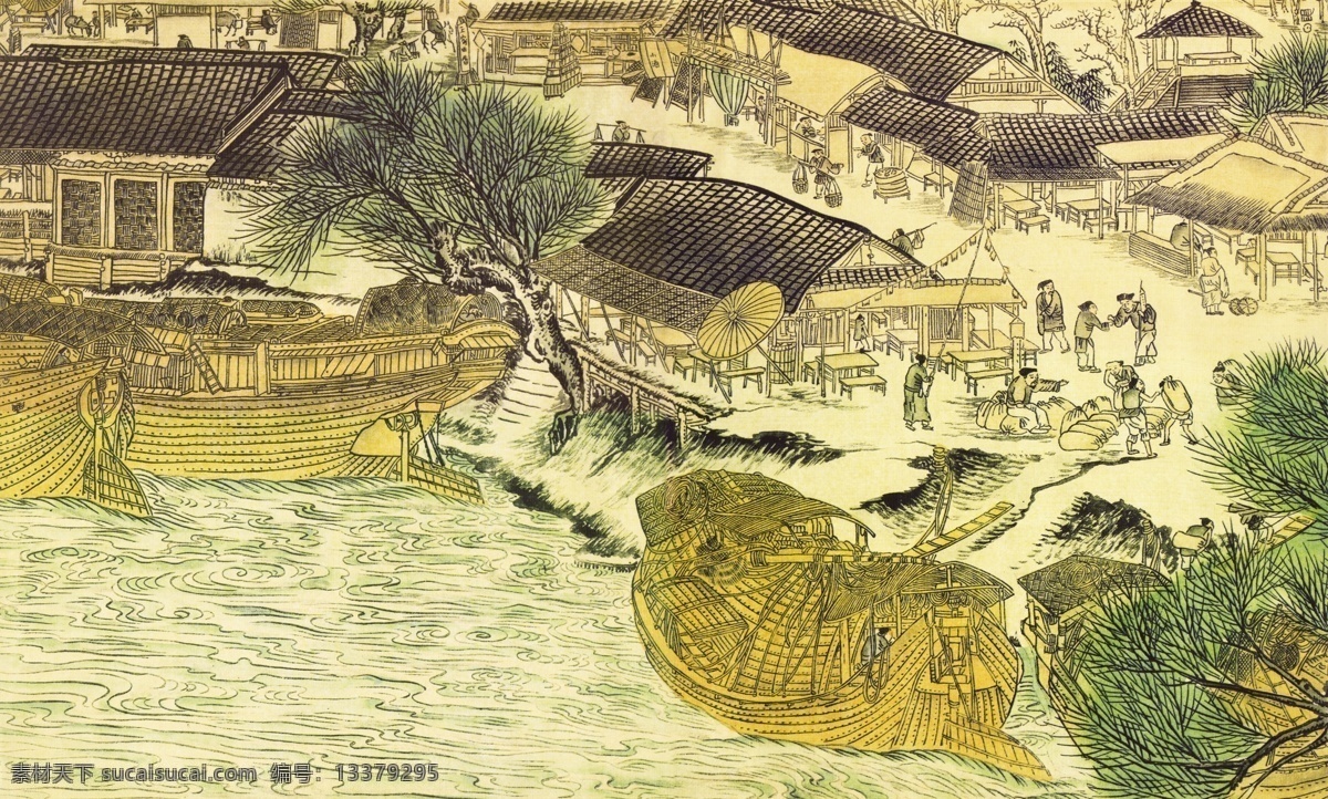 清明上河图 古画 古图 古代画 画 中国元素2 文化艺术 传统文化