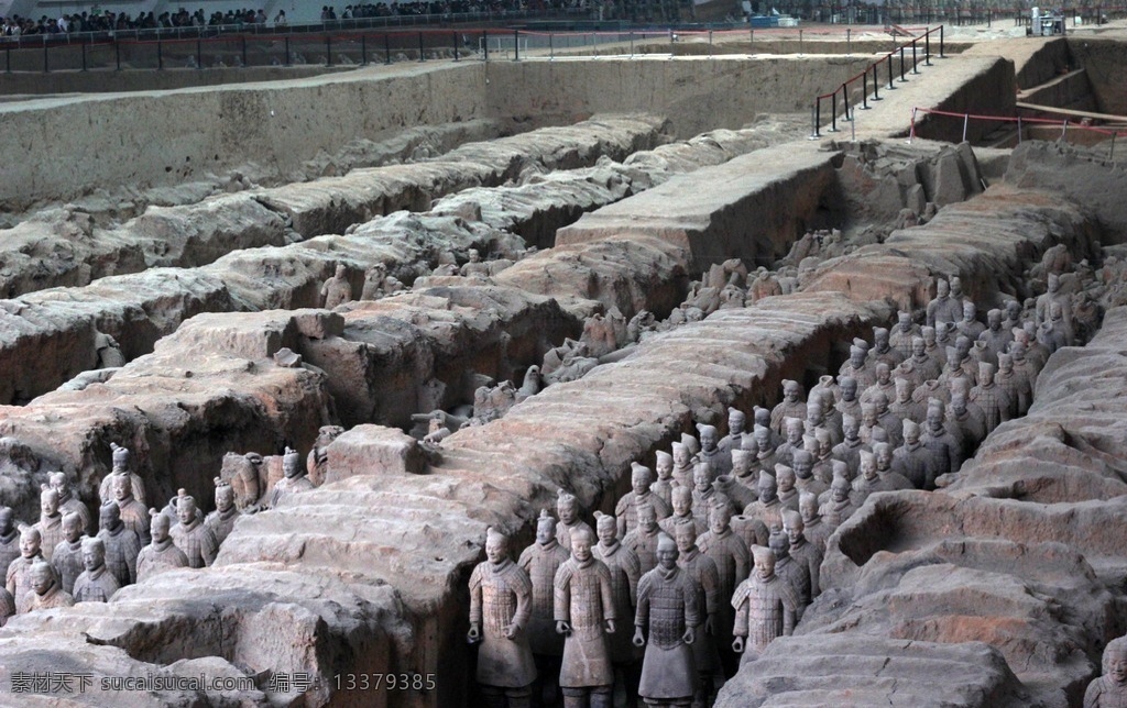 陕西 西安 兵马佣 秦佣 墓葬雕塑 自然景观 风景名胜