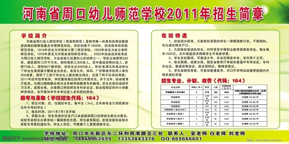 招生 简介 广告设计模板 绿色 学校 幼儿园 源文件 展板模板 招生简介 周口 学校展板设计