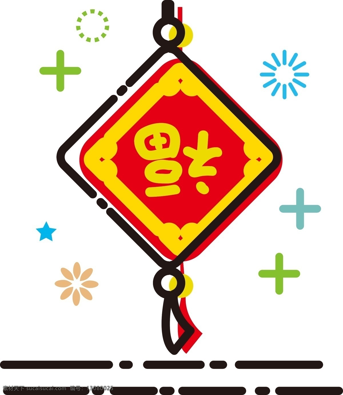 手绘 倒 福 挂饰 新年 mbe 福字挂饰 红色新年挂饰 红色倒福挂饰 新年装饰 新年mbe 春节喜庆装饰 红色倒福插画