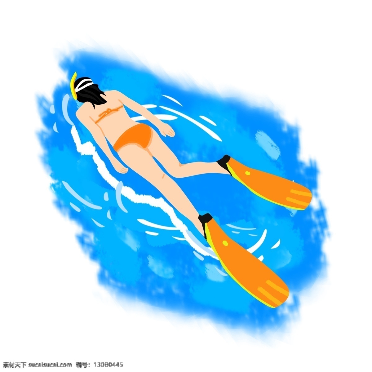 女孩海底潜泳 女孩 女生 海水