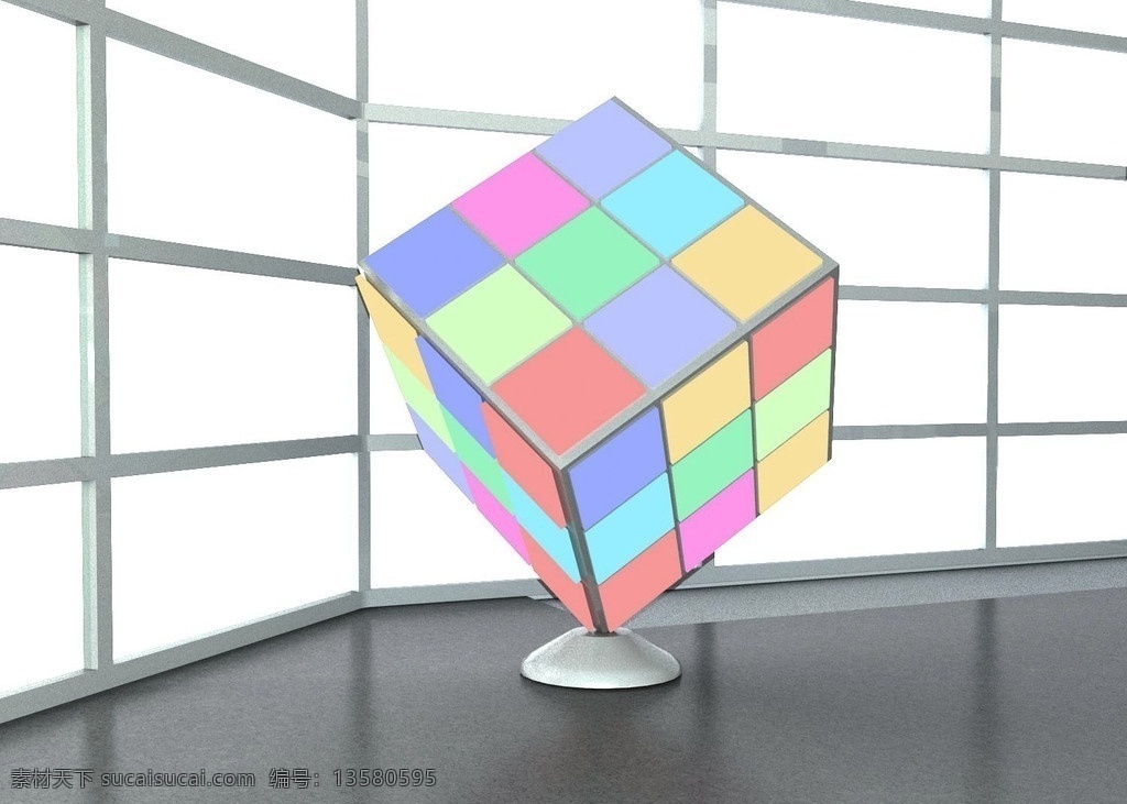 魔方 3d模型 魔方雕塑 雕塑 五颜六色 其他模型 3d设计模型 源文件 max