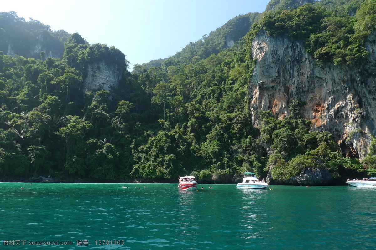 碧水 晴空 游艇 自然风景 自然景观 下 普吉岛风景 风景 生活 旅游餐饮