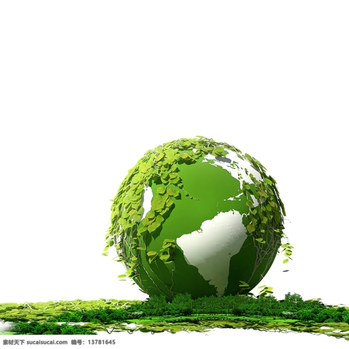 地球元素 商务 绿色 全球 地球 大气 商务元素 白色