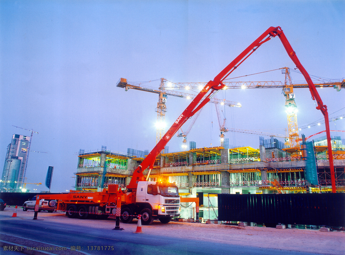 三一重工 泵车 阿连 酋 世界 高楼 施工 工业生产 现代科技