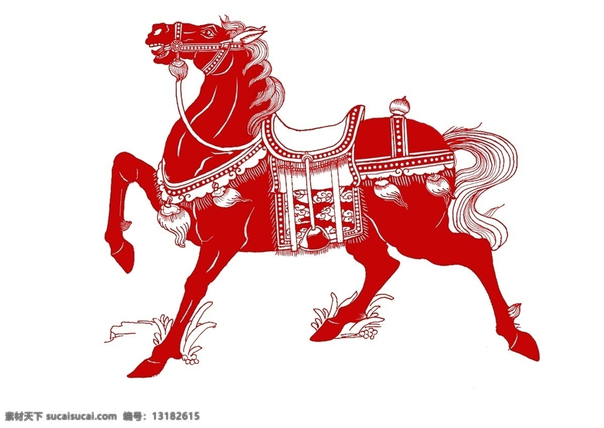 剪纸马 战马 剪纸战马 剪纸马设计图 剪纸画稿 剪纸稿 分层 源文件