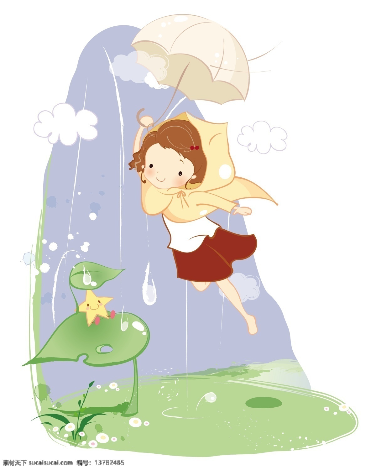 超人 荷叶 下雨 雨滴 打伞 雨伞 女孩 孩子 学习 学生 儿童 儿童乐园 卡通 卡通乐园 儿童绘画 卡通插画 卡通人物 卡通形象 铅笔画 梦想天空 铅笔彩色画 幼儿绘画 儿童世界 卡通设计 矢量