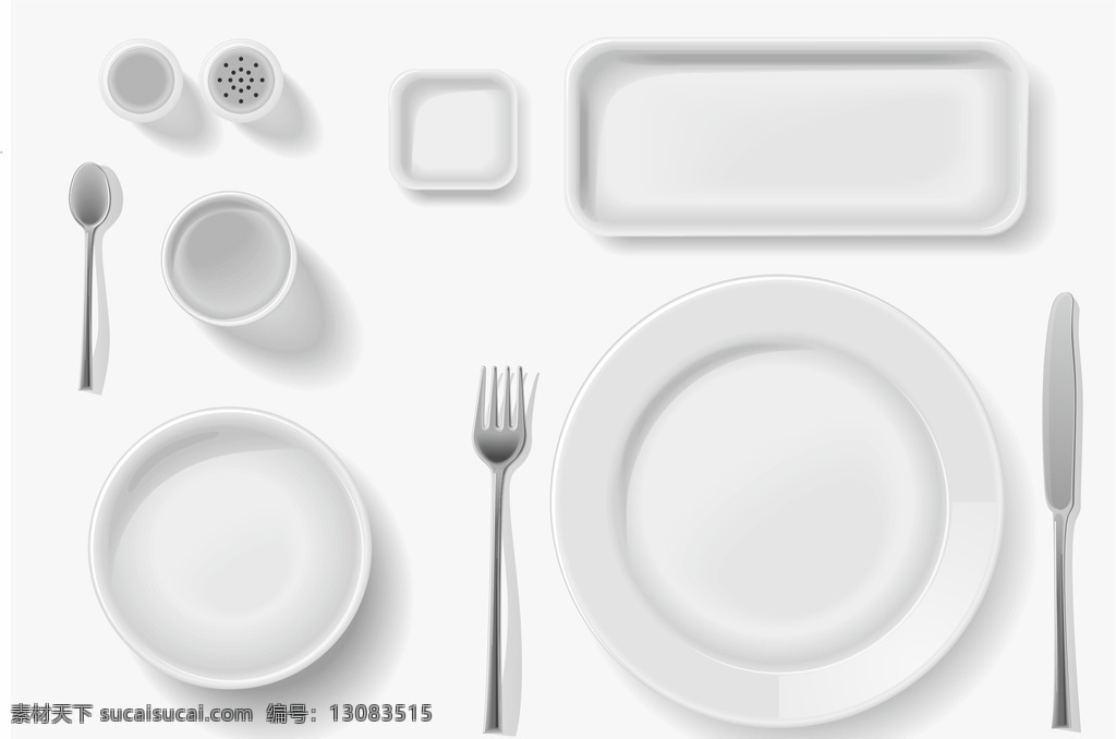 西餐餐具图片 餐具 西餐 西餐餐具 刀叉 盘子 刀子 叉子 矢量 日用品