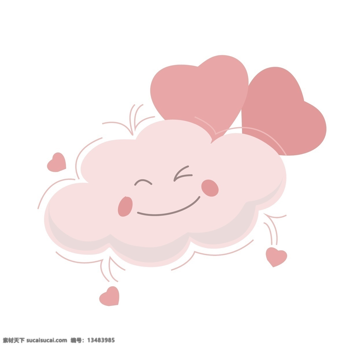 可爱 卡通 云 商用 矢量 元素 可爱的云朵 卡通云朵 矢量云朵 手绘云朵 彩色的云朵 简笔云朵