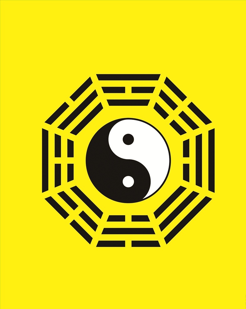 八卦图旗帜 八卦图 旗帜 八卦旗 八卦标志 标志旗 八卦 标志图标 公共标识标志
