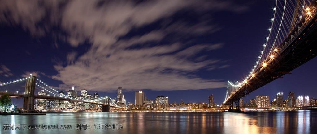 纽约 都市 摩登 灯光 夜景 自然景观 自然风光