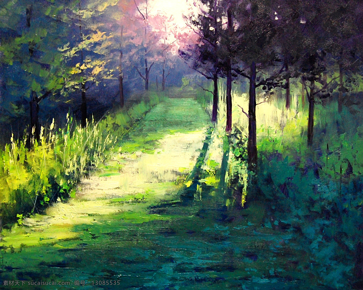 草地 风景 风景画 挂画 绘画 绘画书法 景色 欧美油画 油画 清晨 阳光 设计素材 模板下载 清晨的阳光 油画风景 艺术 油画艺术 早晨 树林 林子 林间光线 西方油画 油画作品 文化艺术 装饰素材 山水风景画
