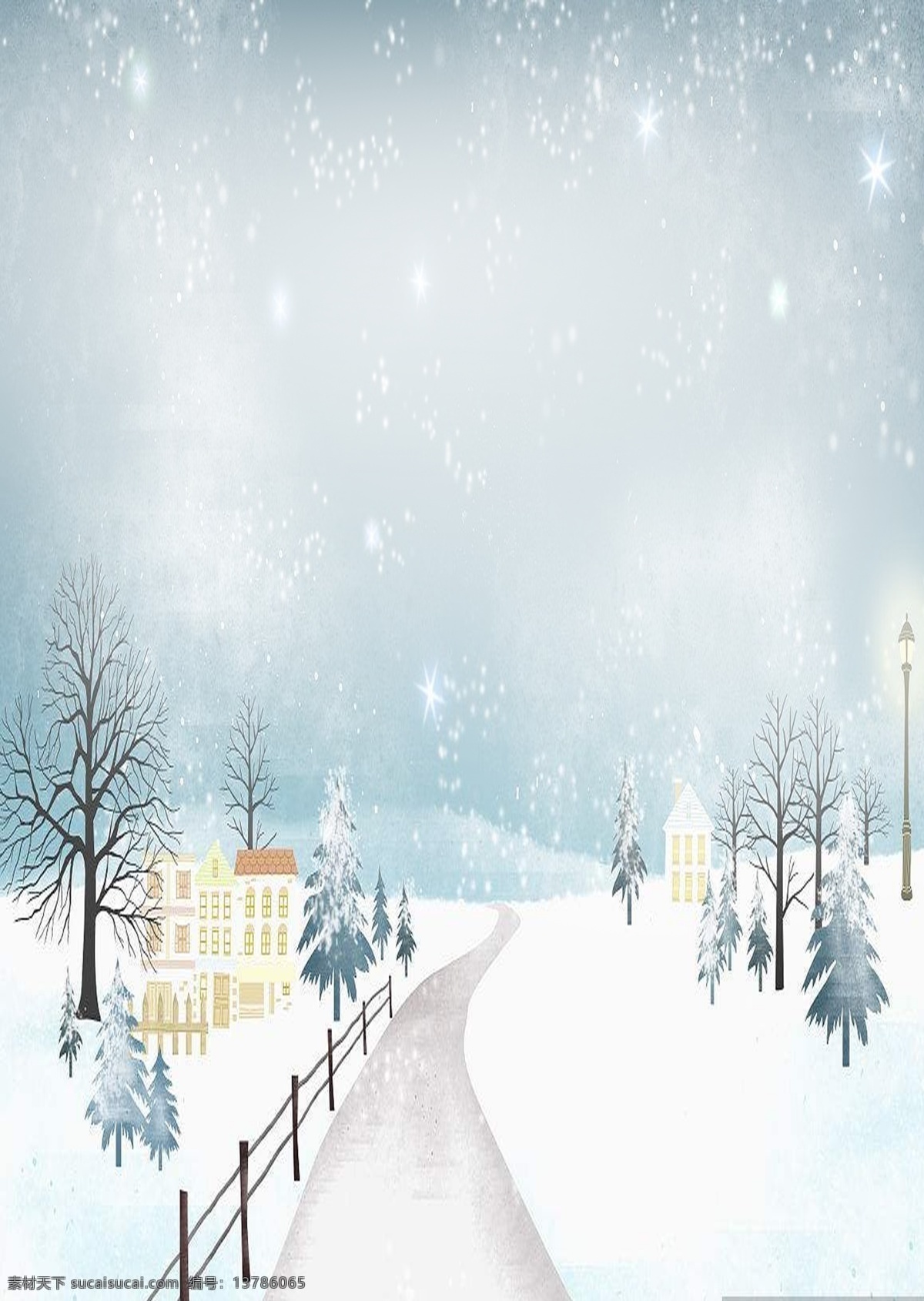 蓝色 浪漫 圣诞 宣传 展板 背景 星星 雪花 背景素材 雪地 雪人 圣诞树 广告背景 背景展板