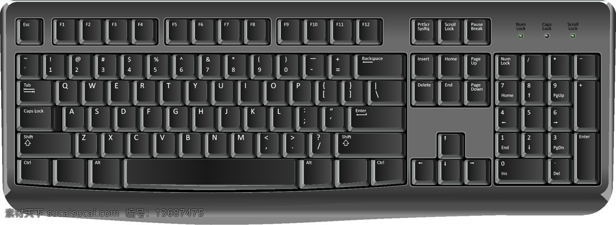 键盘矢量素材 键盘素材 其他设计 计算机 外 接 键盘 矢量 模板下载 外接键盘 配件 黑色外接键盘 psd源文件