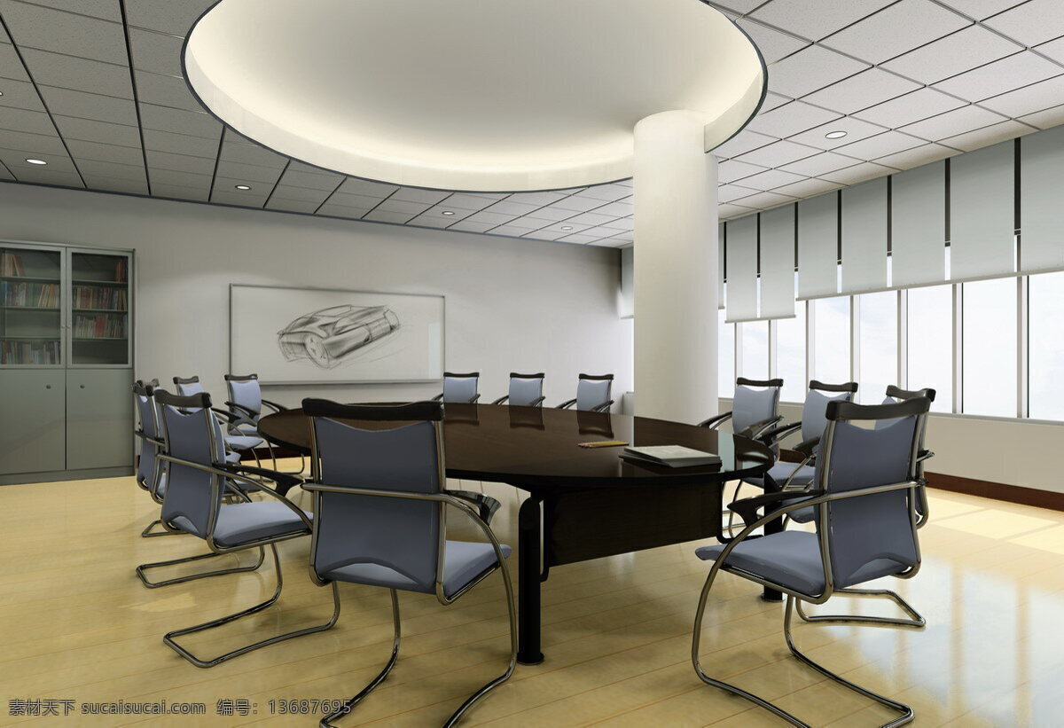 会议室 商务空间 室内设计 效果图 家居装饰素材