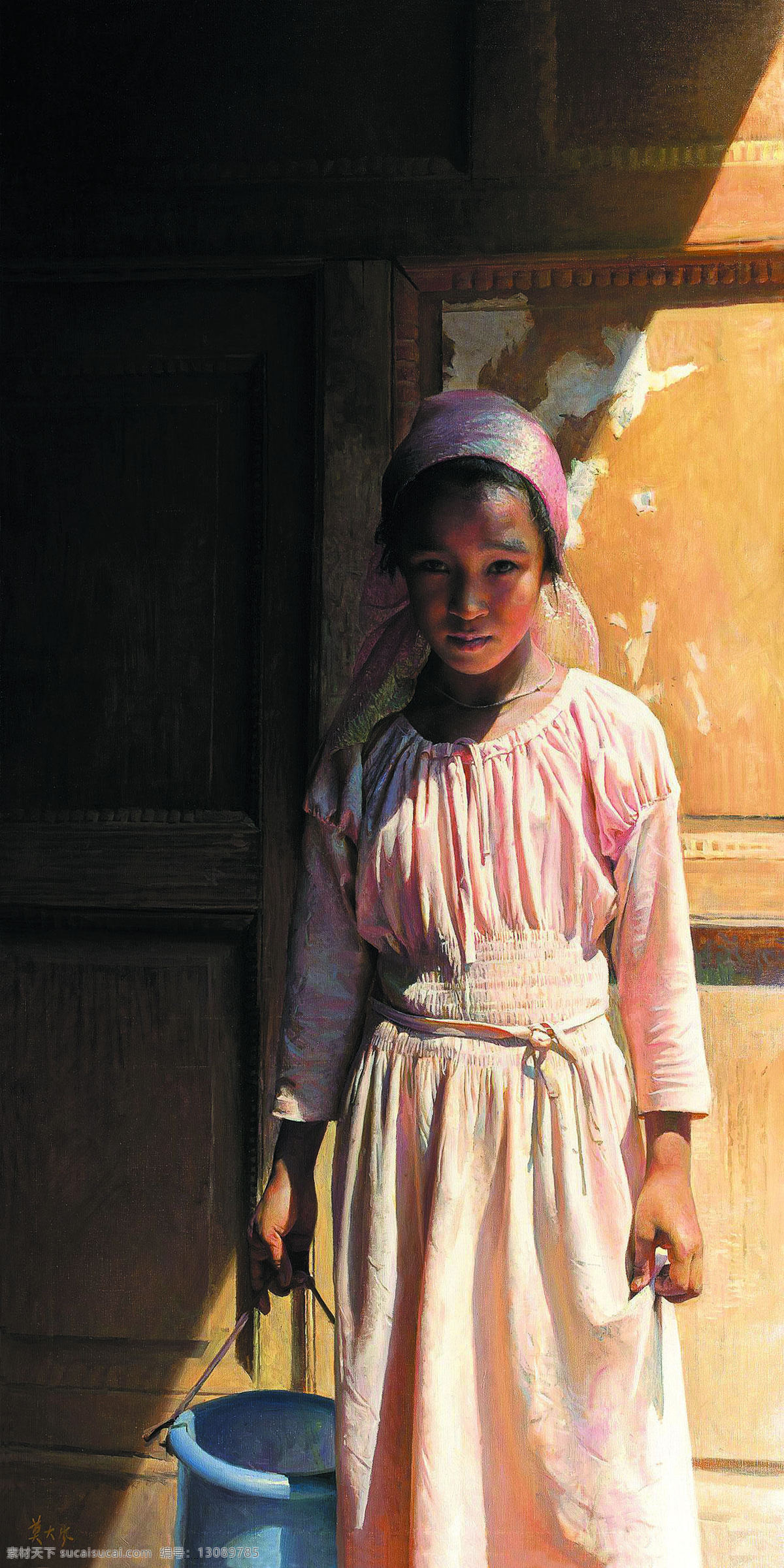 干燥的吐鲁番 美术 油画 人物画 女人 妇女 维族妇女 油画艺术 绘画书法 文化艺术