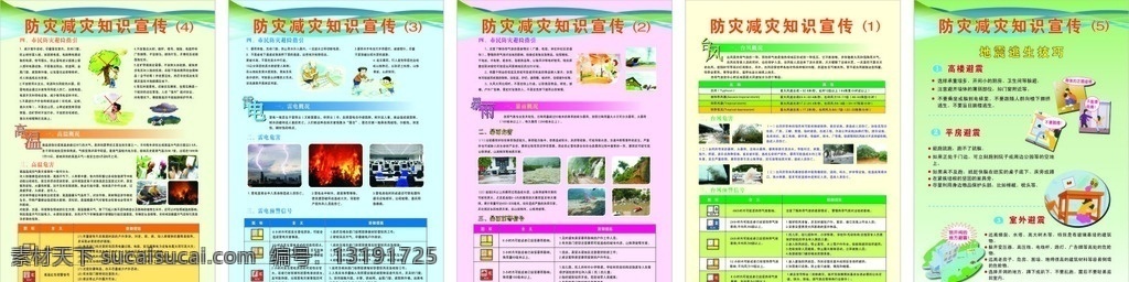 自然灾害展板 自然灾害 风灾 雷电灾害 台风灾害 地震灾害 展板 展板模板