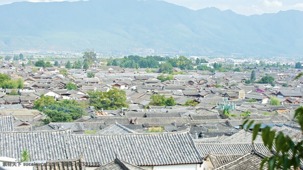 云南 丽江 大研古镇 俯瞰 远景 旅行随记 旅游摄影 自然风景