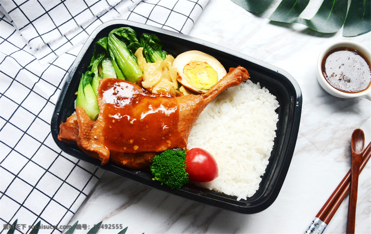 醇香鸭腿便当 美食 传统美食 餐饮美食 高清菜谱用图