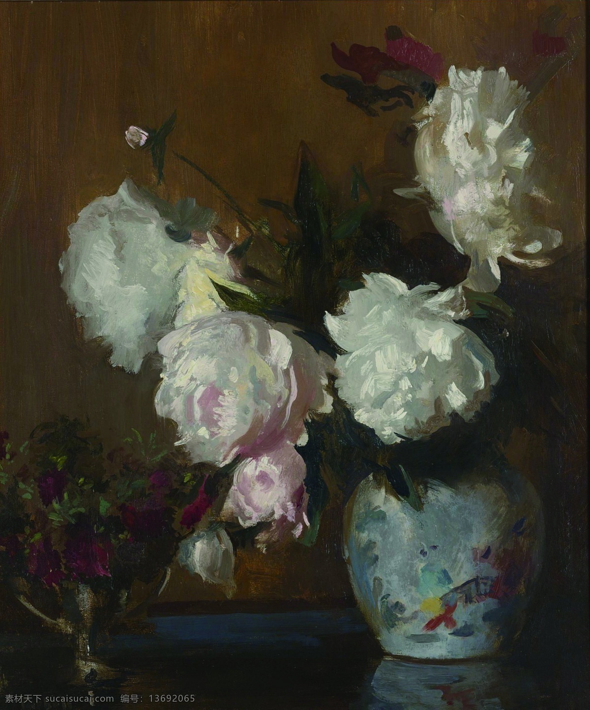 peonies 花卉 水果 蔬菜 器皿 静物 印象 画派 写实主义 油画 装饰画 tarbell charles edmund 荷花 玫瑰 百合 鲜花 实物 装饰素材