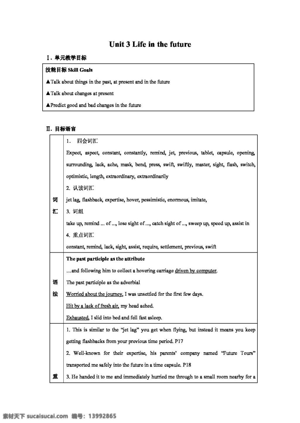 英语 人教 版 高中英语 必修 五 unit life in the future second period listening 教案 人教版