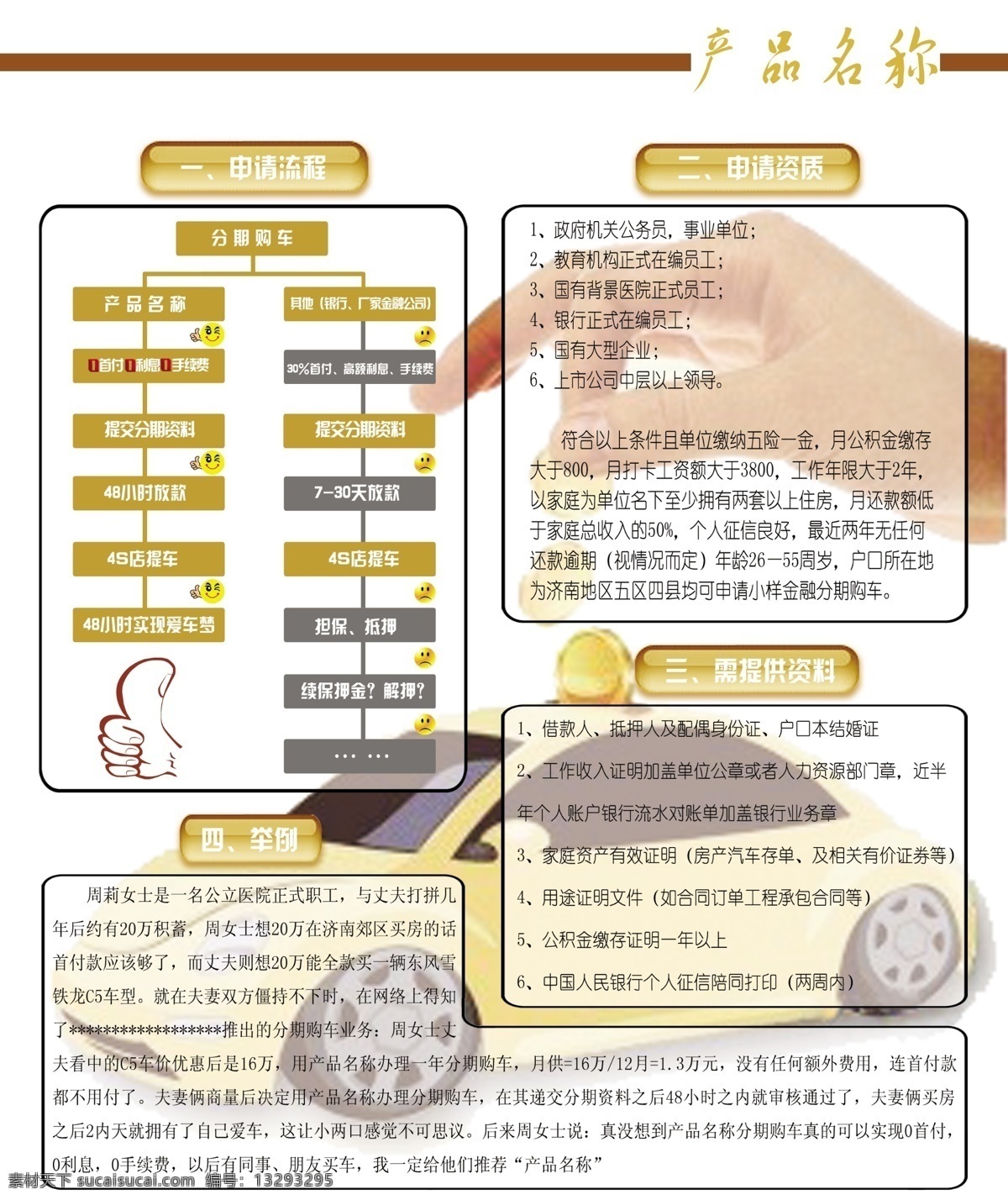 金融 贷款 宣传页 单页 折页