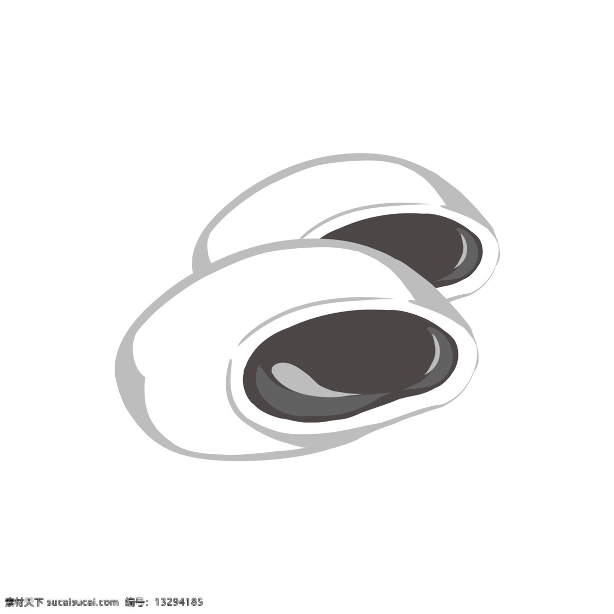手绘 甜点 秋分 美食 汤圆 黑芝麻 糯米