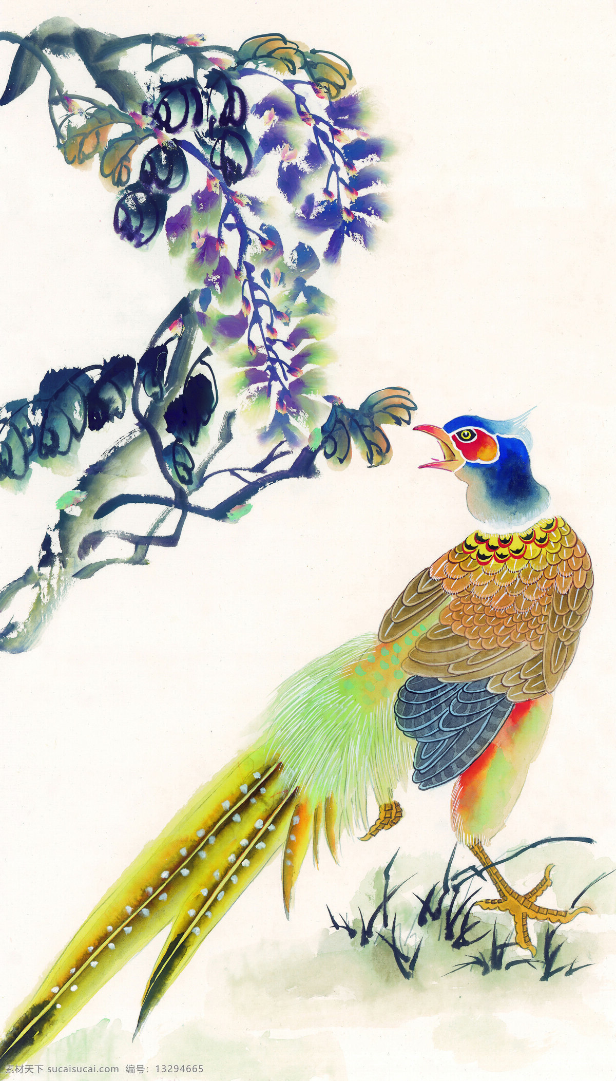 国画 中国风 古典 古画 高清 文墨 水墨 画 传神 设计素材 鸟 神鸟 羽毛 文化艺术 美术绘画