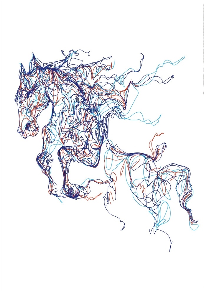 手绘线描马 潮牌设计 服装设计 图案设计 男装设计 女装设计 童装设计 男装印花 女装印花 童装印花 潮流图案设计 箱包图案 马 马图案 飞马 奔跑的马 骏马 线描马 烟雾马 马矢量图 共享素材2