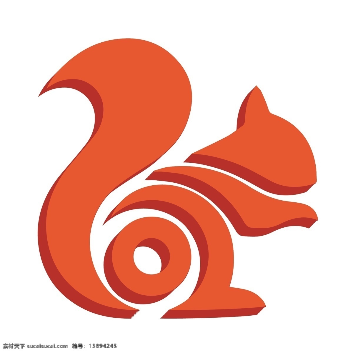 d 橙色 uc 浏览器 logo 图标 uc浏览器 企业logo 立体 2.5d 创意 扁平图标 手绘 软件 logo图标 千库原创 免抠图png