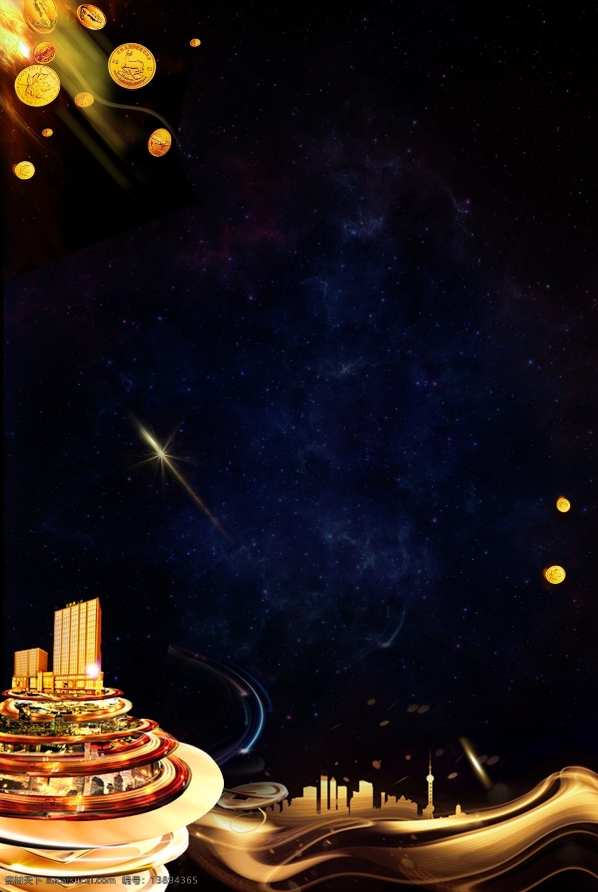 房地产 黑金 简约 风 海报 banner 背景 简约风格 psd源文件 淘宝 天猫 海报背景 金币 幸福
