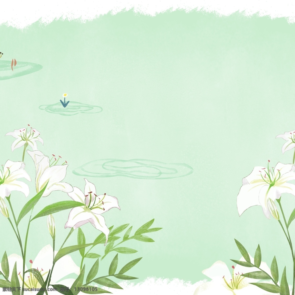 清新 百合 花丛 背景 海报背景 背景素材 卡通背景 背景图 百合花 花朵 百合花背景 广告背景 psd背景 广告 背景psd 背景素材下载 清新背景 创意背景 卡通素材